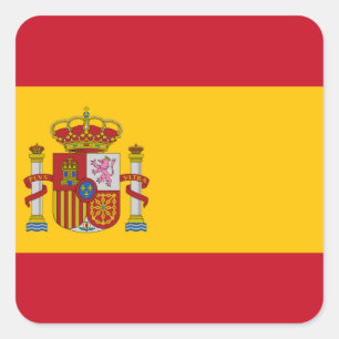 Adesivo Quadrado Bandeira da Espanha - Bandera de Espana