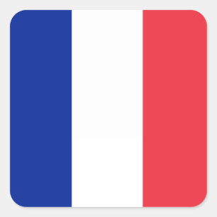 Adesivo Quadrado Bandeira da França