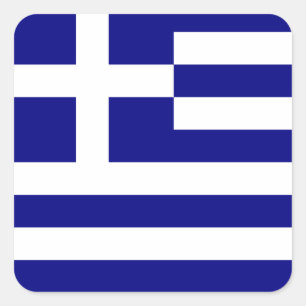 Adesivo Quadrado Bandeira da Grécia