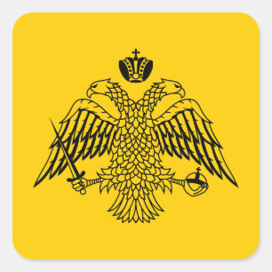 Adesivo Quadrado Bandeira da Igreja Ortodoxa Grega