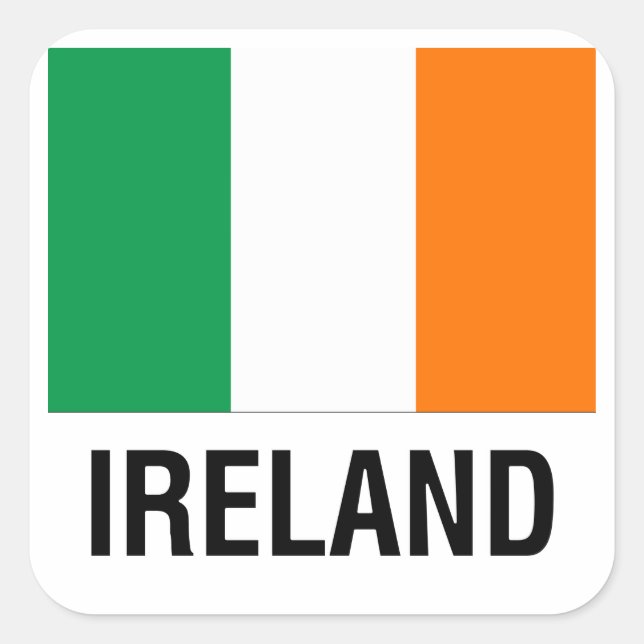ADESIVO QUADRADO BANDEIRA DA IRLANDA (Frente)