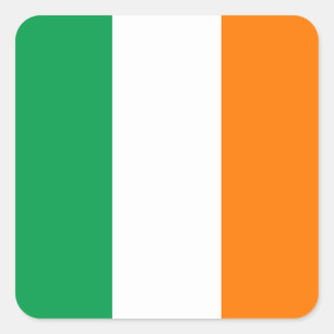 Adesivo Quadrado Bandeira da Irlanda