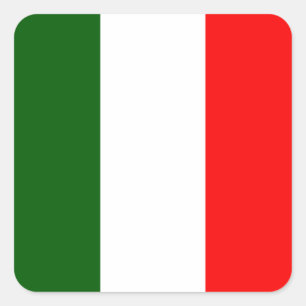Adesivo Quadrado Bandeira da Itália