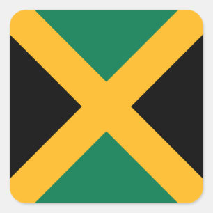 Adesivo Quadrado bandeira da Jamaica