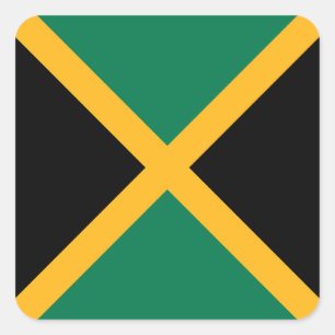 Adesivo Quadrado bandeira da Jamaica