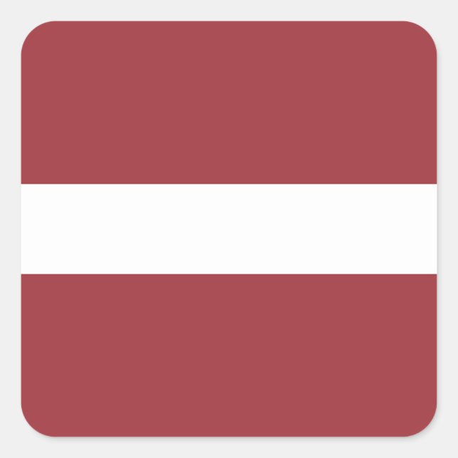Adesivo Quadrado Bandeira da Letônia (Frente)