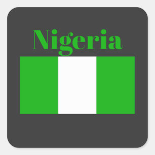 Adesivo Quadrado Bandeira da Nigéria