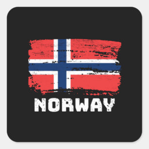 Adesivo Quadrado Bandeira da Noruega