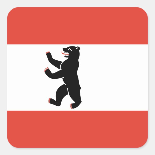 Adesivo Quadrado Bandeira da Praça de Berlim (Frente)