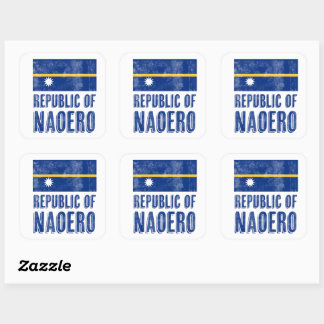 Adesivo Quadrado Bandeira da República de Naoero