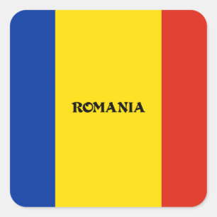 Adesivo Quadrado Bandeira da Romênia