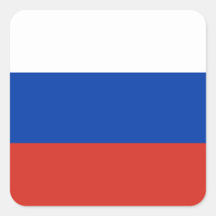 Adesivo Quadrado Bandeira da Rússia