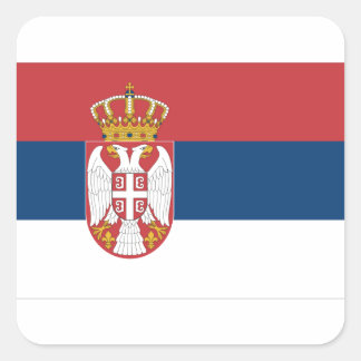 Adesivo Quadrado Bandeira da Sérvia