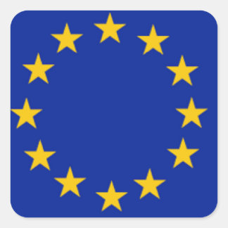 Adesivo Quadrado Bandeira da União Europeia