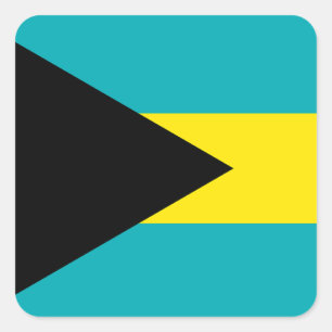 Adesivo Quadrado Bandeira das Baamas 