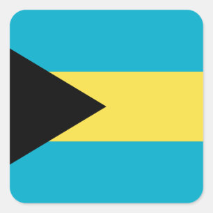 Adesivo Quadrado Bandeira das Bahamas