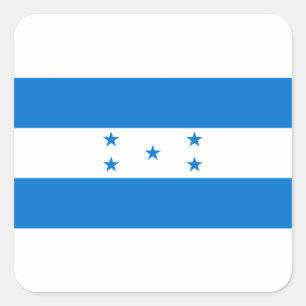 Adesivo Quadrado Bandeira das Honduras - Bandera Hondureña de Hondu