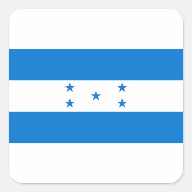 Adesivo Quadrado Bandeira das Honduras - Bandera Hondureña de Hondu (Frente)
