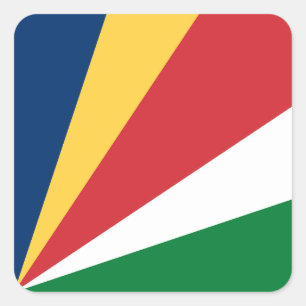 Adesivo Quadrado Bandeira das Seychelles