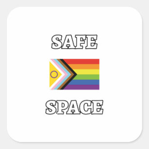 Adesivo Quadrado Bandeira de Aliado do Orgulho Gay LGBTQ Espaço Seg