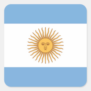 Adesivo Quadrado Bandeira de Argentina