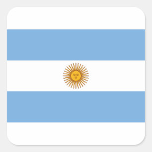 Adesivo Quadrado Bandeira de Argentina - bandera de Argentina