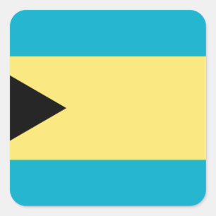 Adesivo Quadrado Bandeira de Bahamas