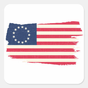 Adesivo Quadrado bandeira de Betsy Ross da precipitação-limbaugh
