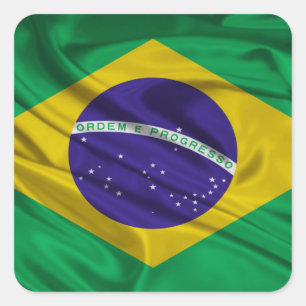Adesivo Quadrado Bandeira de Brasil