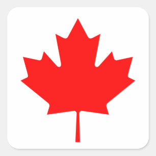 Adesivo Quadrado Bandeira de Canadá