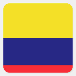Adesivo Quadrado Bandeira de Colômbia