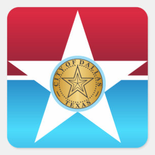Adesivo Quadrado Bandeira de Dallas