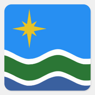 Adesivo Quadrado Bandeira de Duluth, MN