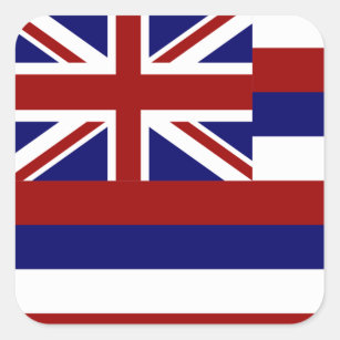 Adesivo Quadrado Bandeira de Havaí