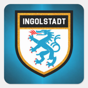 Adesivo Quadrado Bandeira de Ingolstadt