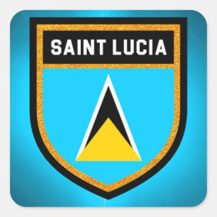 Adesivo Quadrado Bandeira de Lucia de santo