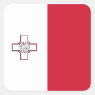 Adesivo Quadrado Bandeira de Malta