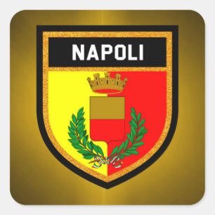Adesivo Quadrado Bandeira de Napoli