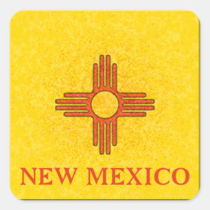 ADESIVO QUADRADO BANDEIRA DE NEW MEXICO