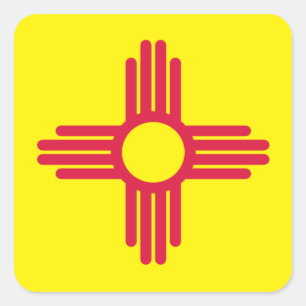 Adesivo Quadrado Bandeira de New mexico