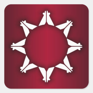 Adesivo Quadrado Bandeira de Oglala Lakota