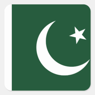 Adesivo Quadrado Bandeira de Paquistão (paquistanês)