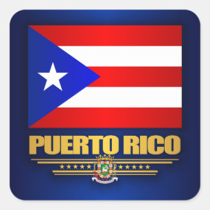 Adesivo Quadrado Bandeira de Porto Rico