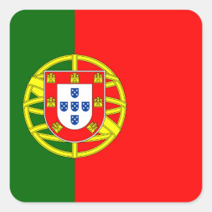Adesivo Quadrado Bandeira de Portugal