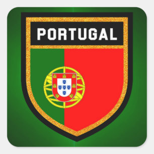 Adesivo Quadrado Bandeira de Portugal