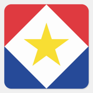 Adesivo Quadrado Bandeira de Saba