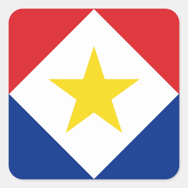 Adesivo Quadrado Bandeira de Saba (Frente)