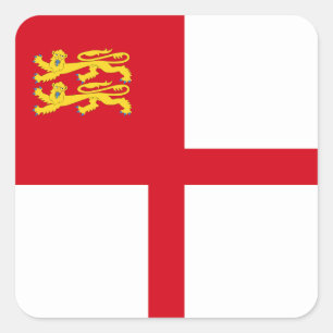 Adesivo Quadrado Bandeira de Sark