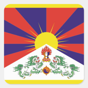 Adesivo Quadrado Bandeira de Tibet