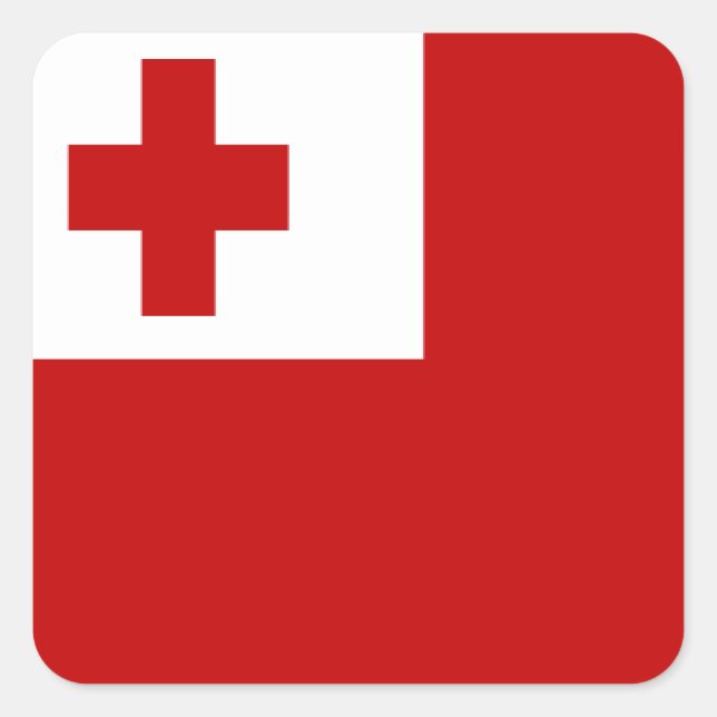 ADESIVO QUADRADO BANDEIRA DE TONGA (Frente)